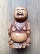 Drewniana figurka rzeźba Budda rękodzieło