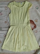 Żółta pastelowa elegancka bawełniana sukienka Troll 38 jak nowa