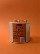 Dekoracyjna świeca sojowa w grubym szkle - pomarańczowe tulipany