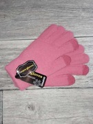 EURO GLOVES rękawiczki pięciopalczaste różowe damskie