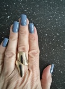 Pierścionek ze stali szlachetnej. Złoty. NOWY! Płatki pod oczy GRATIS!