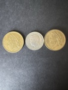 Stare monety Grecja drachmy i lepta zestaw 3 szt.
