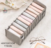 Nowy organizer do szuflady na bieliznę z bawełny i lnu kolor szary