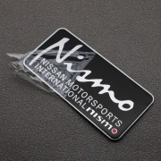Naklejka Emblemat Znaczek Logo NISSAN NISMO 90mm x 42mm klapa błotnik alumi