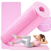 Mata do ćwiczeń jogi pilatesu fitness gimnastyczna treningowa 180cm gruba
