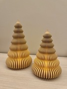 Zestaw choinek dekoracyjnych ryflowanych LED | mała + duża | inne kolory