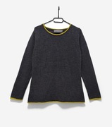 Damski Sweter Luźny Fason Grafit Szary |R. M