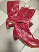 Nowe czerwone kozaki skórzane przed kolano dr Martens 40
