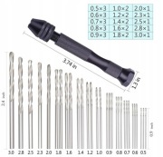 Aluminiowa Mini Wiertarka Ręczna + 30 Wierteł