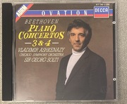 Beethoven - Ashkenazy - Solti - Piano Concertos 3&4 - CD.