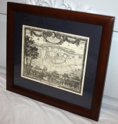 Plan Warszawy 1696 r. - Dahlberg - Urbs Warsavia Sedes Regum Poloniae oryg.