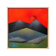 Abstrakcja – art1ns1d3 / Marcin Daszkiewicz – obraz akrylowy w ramie 43x43