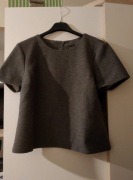 Szara bluzka z krótkim rękawem M szary top M bluzka krótki rękaw