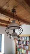 Lampa Naftowa wisząca Berlin porcelana 