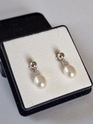 Srebrne kolczyki z perłami pr 925  