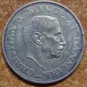 Dania, 2 korony, 1937, 25-lecie panowania, PL008