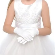Rękawiczki komunijne białe