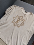 Made in Italia   ___bluza plusz aksamit złote logo cyrkonie__  L/XL