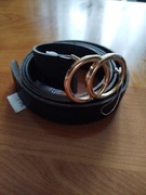 Nowy czarny pasek długość 105 cm