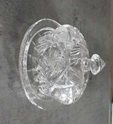 Kryształowa bomboniera cukiernica PRL 