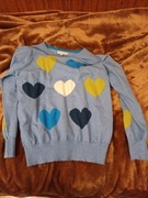 Sweter damski w serduszka 