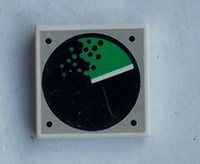 LEGO 3068pb0017 Biała płytka 2 x 2 z wzorem radaru 36575