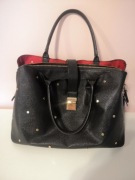 H&M czarna torba do ręki torebka shopper ćwieki