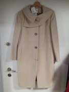 Lavard płaszcz damski beżowy z szalowym kołnierzem Eliza rozmiar 44
