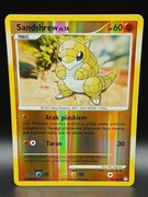 Polska karta Pokemon revers holo Sandshrew Tajemne Skarby Diament i Perła