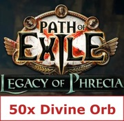 50x Divine Orb Path of Exile PoE Legacy of Phrecia 2.0 Event