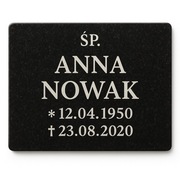 Tablica granitowa czarna nagrobkowa NAPIS GRATIS