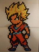 Goku ssj (pixel art hama boads)