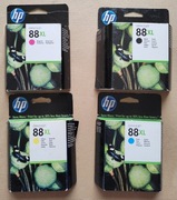 Tusze HP 88XL czarny, purpurowy, żółty, błękitny - mega komplet 11szt