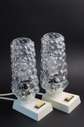 Para unikatowych lampkek nocnych - Bubble glass , Richard Essig, lata 60