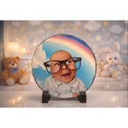 Foto Granit Okrągły 14 cm ze Zdjęciem | Personalizowany Prezent Foto Ramka