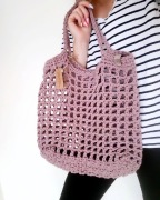 Torba siatka torba plażowa torba na zakupy worek ze sznurka