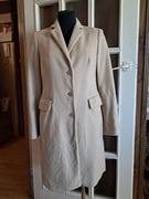 Płaszcz beżowy r.36 United colors of benetton damski wełniany 