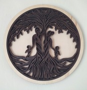 Prezent dla rodziców, rodzinne drzewo życia, drewniana dekoracja na ścianę