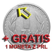 1 ZŁOTY 1986 [nr 130] MONETA PRL >>>> DESTRUKT >>>> KOŃCÓWKA BLACHY