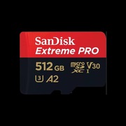 SANDISK Extreme Pro 512GB microSD/SD - 200MB/s, Gwarancja, Nowa