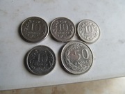 zestaw monet A1 - 5szt, stan 1-