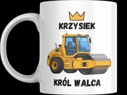 Kubek, prezent dla fana lub operatora maszyn budowlanych - walec drogowy