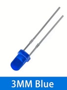 Dioda LED niebieska, średnica 3mm, 20 sztuk