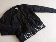 CZARNA KURTKA BOMBERKA 146 CM 10-11 LAT