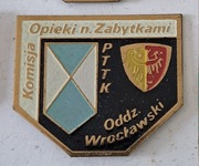 KOMISJA OPIEKI n. ZABYTKAMI ODDZI. WROCŁAWSKI - odznaka  PTTK