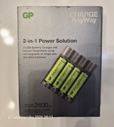Ładowarka do akumulatorów 2w1,  4x AA 2600mAh 