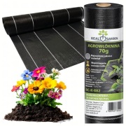 Agrowłóknina 70g 1,6m x 50m Czarna UV Agrotkanina Mata Antychwastowa