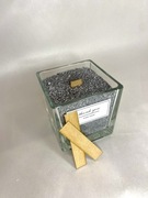 Świeca sypana z wosku palmowego „Kwiat Wiśni” – pojemnik kwadratowy