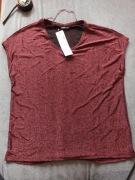 Bluzka krótki rękaw, mieniąca się 