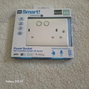 Inteligentne podwójne gniazdko WiFi BG Electrical 13A (wtyk UK) NOWE